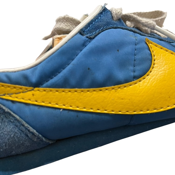 RARE! MENS Vintage Nike Waffle Trainer 1981 Blue &Yel Athletic Running Sneaker 9 - Picture 12 of 15